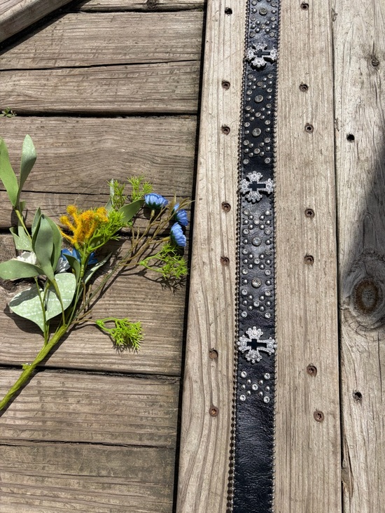 Authentic Blazin Roxx by Nocona Belt Co. - Western rhinestone belt black main image 10